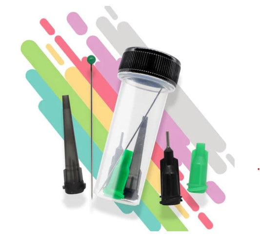 Bearly Art - Precision Craft Glue - Tip Kit. Tip Kit (Ultra-Fine Tip, Fine Tip, Storage Tip, Cleaning Pin) Each Tip Kit contains our Ultra-Fine Tip, Fine Tip, Storage Tip, and Cleaning Pin. Available at Embellish Away located in Bowmanville Ontario Canada.