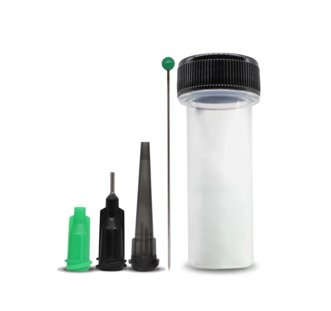 Bearly Art - Precision Craft Glue - Tip Kit. Tip Kit (Ultra-Fine Tip, Fine Tip, Storage Tip, Cleaning Pin) Each Tip Kit contains our Ultra-Fine Tip, Fine Tip, Storage Tip, and Cleaning Pin. Available at Embellish Away located in Bowmanville Ontario Canada.
