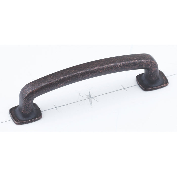 4 1/2" Long | 96 MM Center to Center / Dark Machined Antique Copper