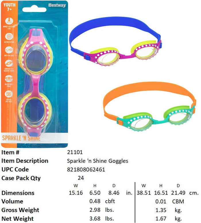 BESTWAY HYDRO SWIM GIRLS  GOGGLES 7 AGE