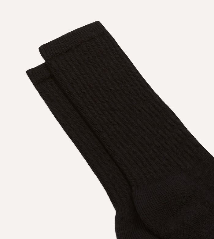 Black Cotton Sports Socks