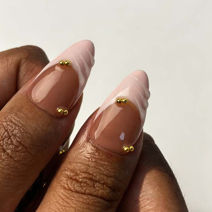 Glossy blush wine press‑on nails daily spring wear effect