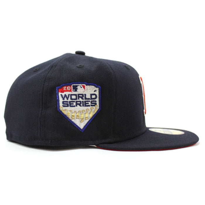 Boston Red Sox 2018 World Series New Era 59Fifty Fitted Hat (Glow in the Dark Navy Red Under Brim)