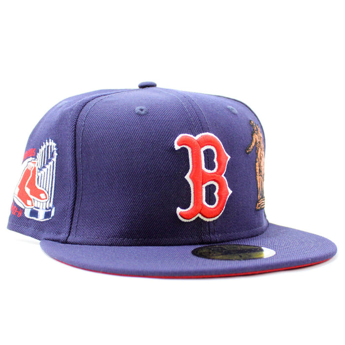 Boston Red Sox 8 Time World Series Champions New Era 59Fifty Fitted Hat (Navy Red Under Brim)
