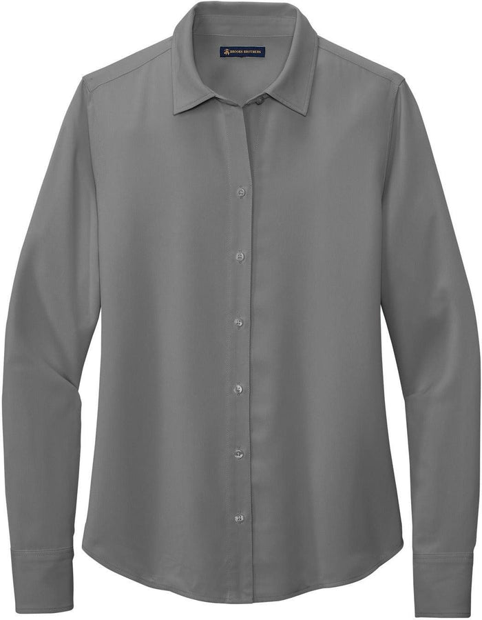 Brooks Brothers Ladies Full-Button Satin Blouse
