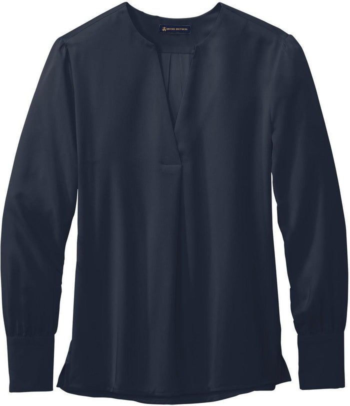 Brooks Brothers Ladies Open-Neck Satin Blouse