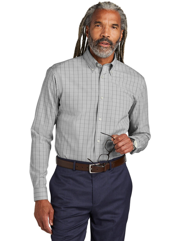 no-logo Brooks Brothers Wrinkle-Free Stretch Patterned Shirt-New-Brooks Brothers-Thread Logic