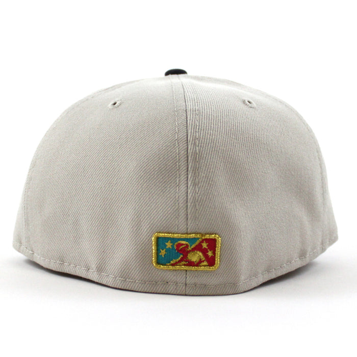 Buffalo Bisons New Era 59Fifty Fitted Hat (GITD Stone Dark Gray Aqua Under Brim)