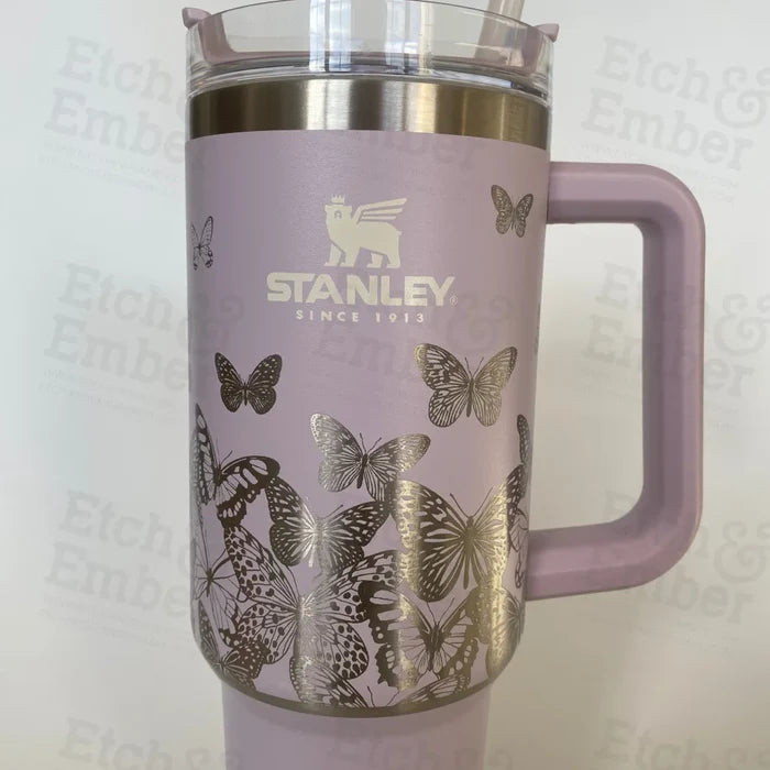 Butterflies Custom Stanley Adventure Quencher 40 Oz Tumbler Tumblers