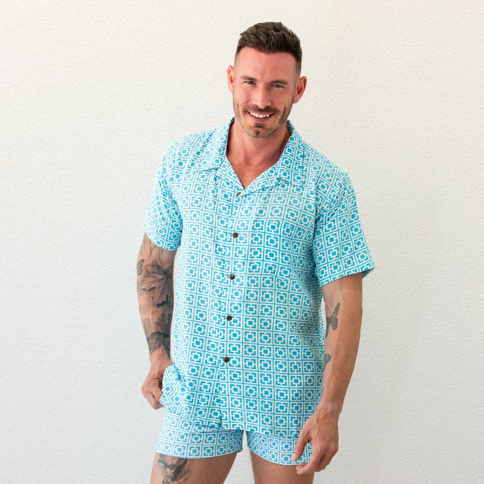 Button Front Mod Shirt - Sunmor Blue - Destination PSP
