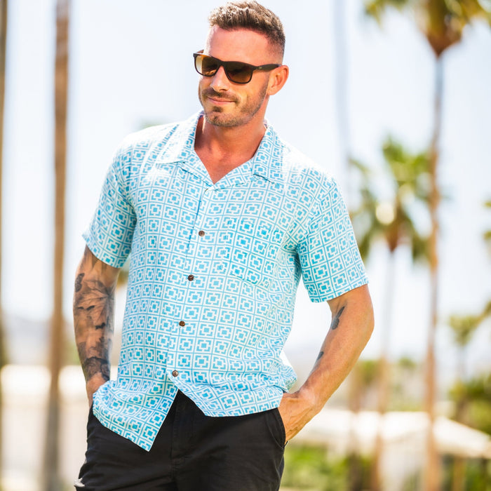 Button Front Mod Shirt - Sunmor Blue - Destination PSP