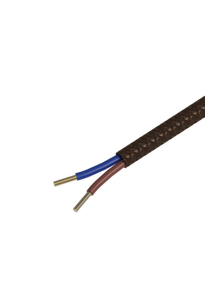 Calex Creations Fabric cable - Brown - 3meter