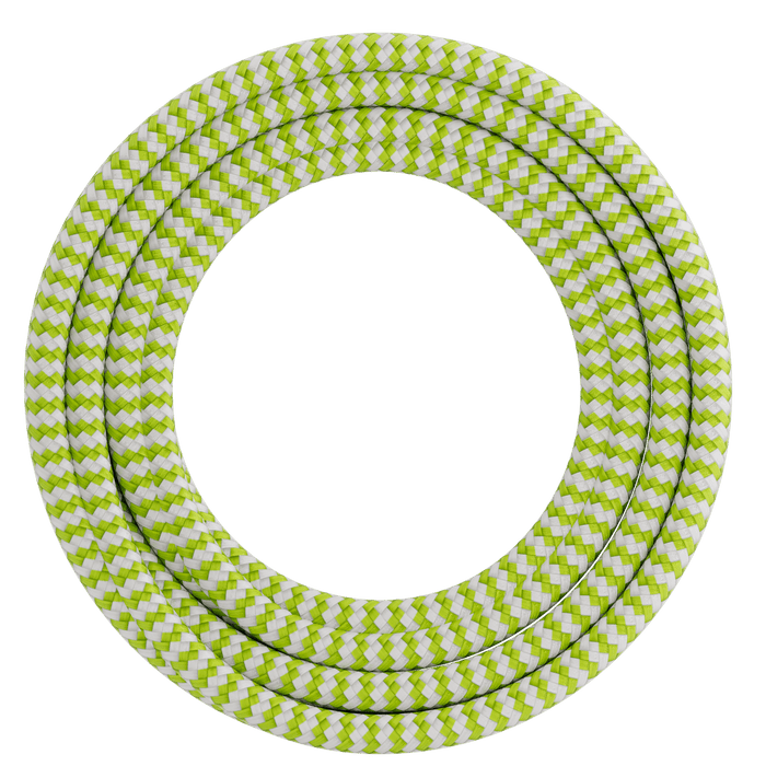 Calex Creations Fabric cable - Lime/White - 1.5meter