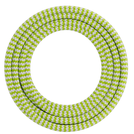 Calex Creations Fabric cable - Lime/White - 1.5meter