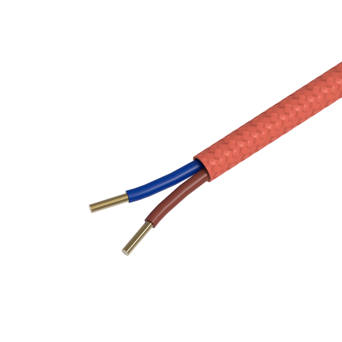 Calex Creations Fabric cable - Orange - 1.5meter
