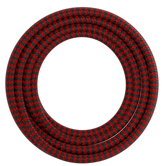Calex Creations Fabric cable - Red/Black - 1.5meter