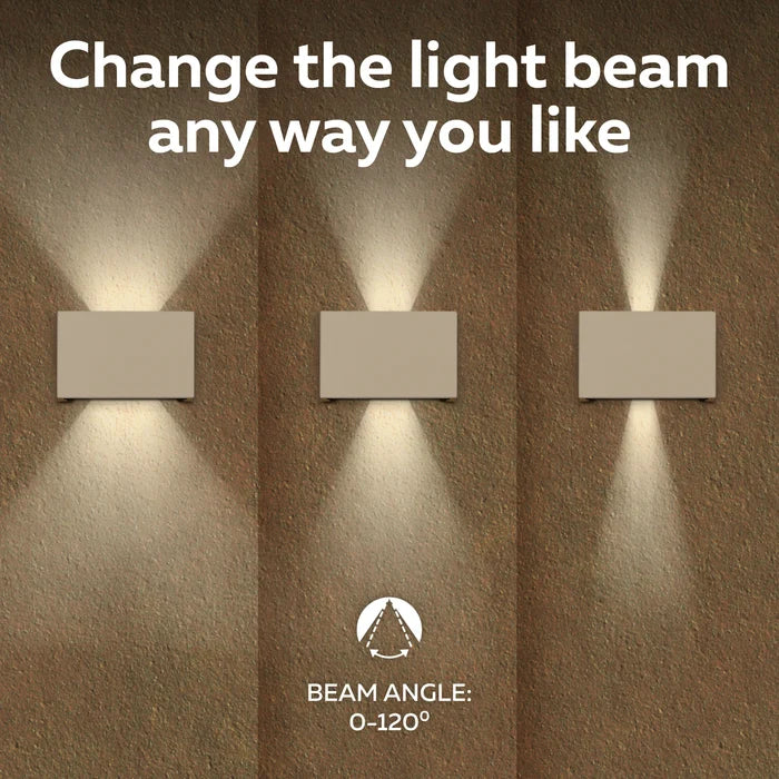 Calex Venice Wall Light – Up & Down – Sand