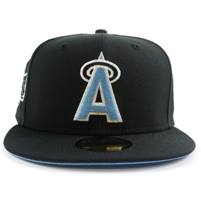 California Angels 1989 All-Star Game New Era 59Fifty Fitted Hat (GITD Black Sky Blue Under Brim)