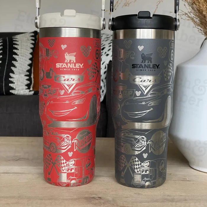 Cars Themed Stanley Ice Flow 30Oz Engraved Tumbler
