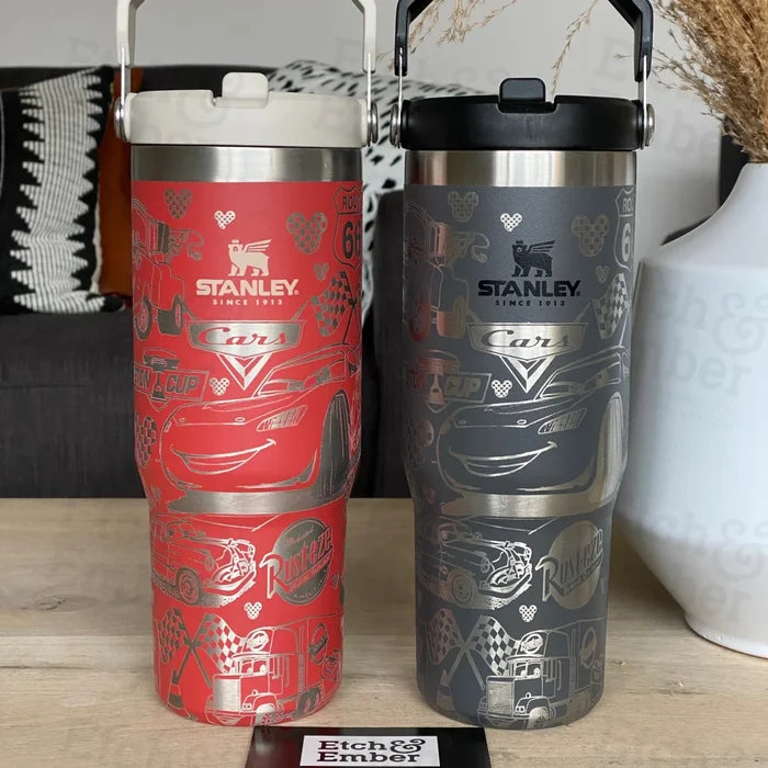 Cars Themed Stanley Ice Flow 30Oz Engraved Tumbler