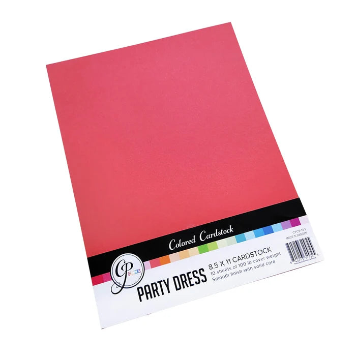 Catherine Pooler - Cardstock: Party Dress 8.5" x 11". Includes 10 sheets. Available at Embellish Away located in Bowmanville Ontario Canada