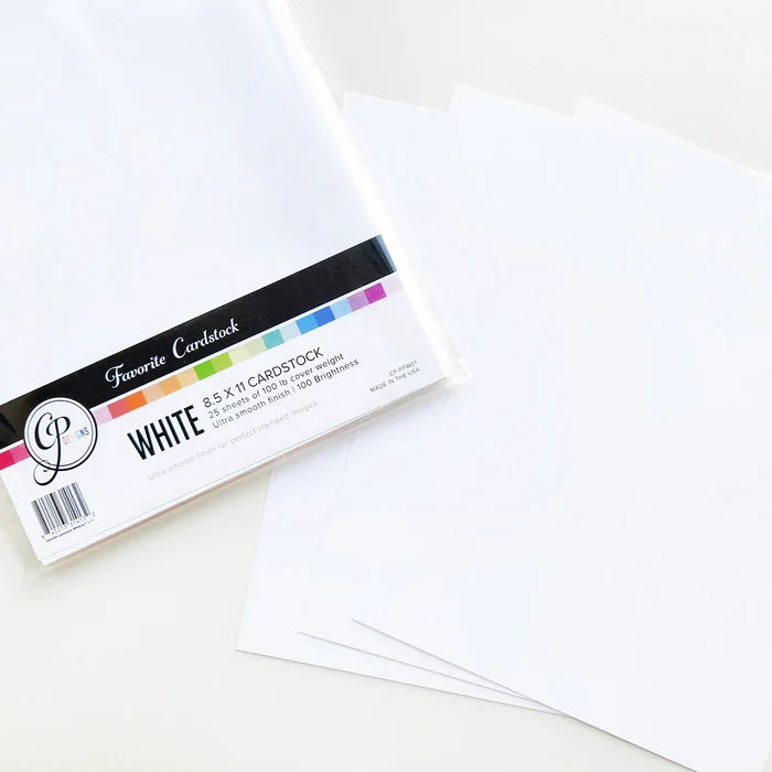 Catherine Pooler - Favorite Cardstock: White 8.5" x 11". Includes 25 sheets. Available at Embellish Away located in Bowmanville Ontario Canada
