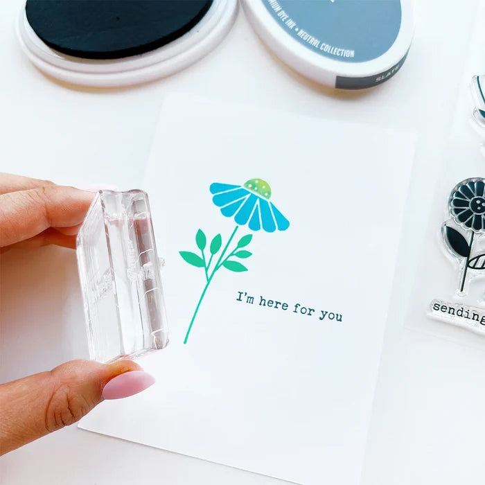 Catherine Pooler - Stamp &amp; Die Set - Flower Forest. The oversized blooms and stems from the Flower Forest Stamp Set are perfect alone or together to create cards for all occasions. Available at Embellish Away located in Bowmanville Ontario Canada.