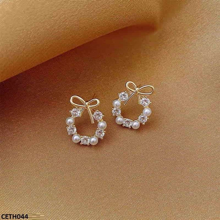 CETH044 SDQ Pearl Bow Tops Pair