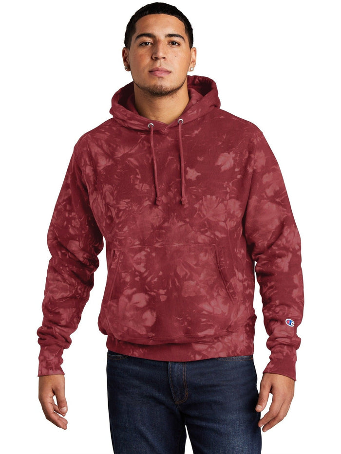 no-logo Champion Reverse Weave Scrunch-Dye Tie-Dye Hooded Sweatshirt-Regular-Champion-Thread Logic