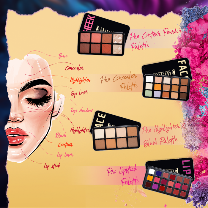 Character Pro Highlighter & Blush Palette C-A201.