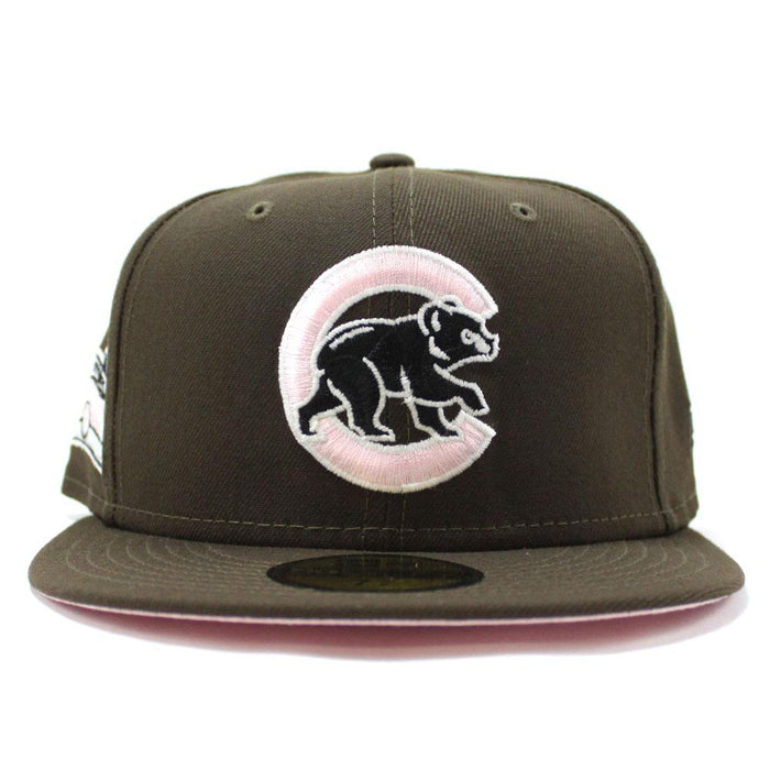 Chicago Cubs 100TH Anniversary New Era 59Fifty Fitted Hat (GITD Logo Brown Pink Under Brim)