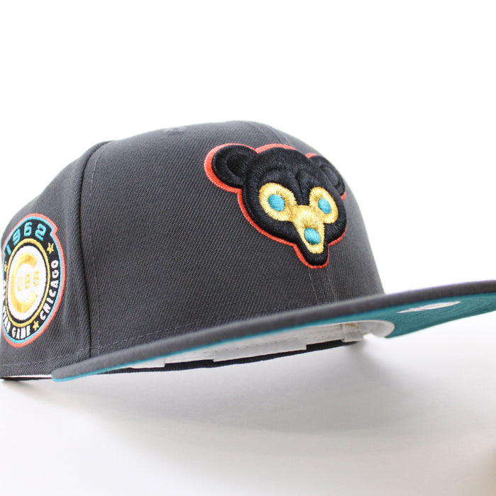 Chicago Cubs 1962 All Star Game New Era 59Fifty Fitted Hat (Dark Gray Aqua Under Brim)