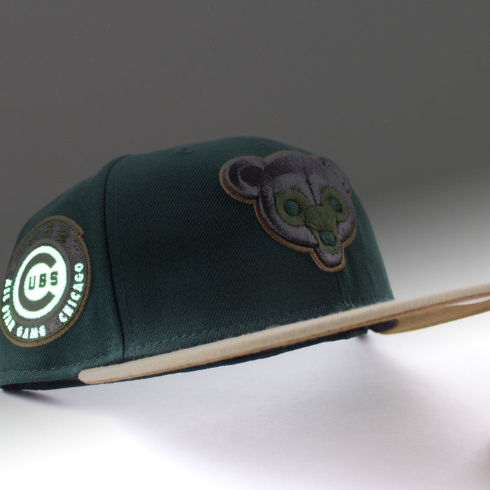 Chicago Cubs 1962 All Star Game New Era 59Fifty Fitted Hat (Dark Green Khaki Bronze Under brim)