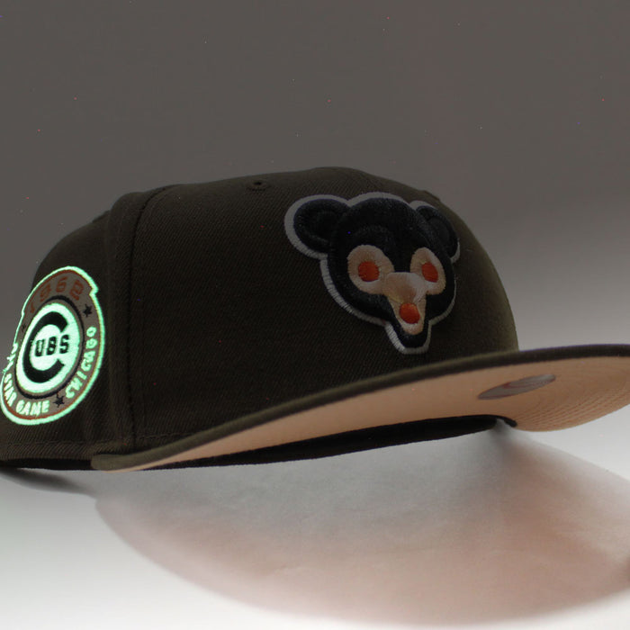 Chicago Cubs 1962 All Star Game New Era 59Fifty Fitted Hat (Glow in the Dark Walnut Peach Under Brim)