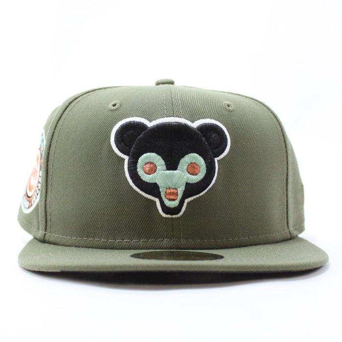 Chicago Cubs 1962 All Star Game New Era 59Fifty Fitted Hat (Zombie Pack Pack GITD Olive Camo Under Brim)