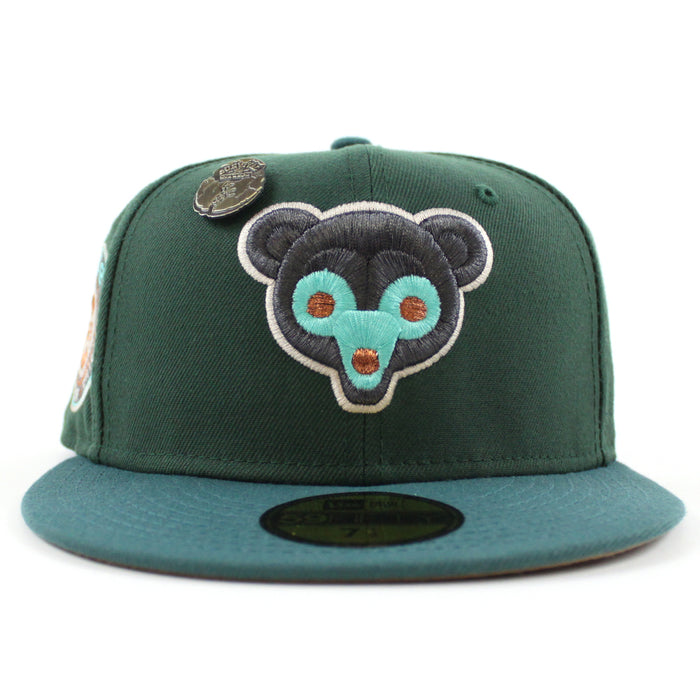 Chicago Cubs 1962 All Star Game New Era 59Fifty Fitted Hat (Zombie Pack Pack Green Pine Green Khaki Under Brim)