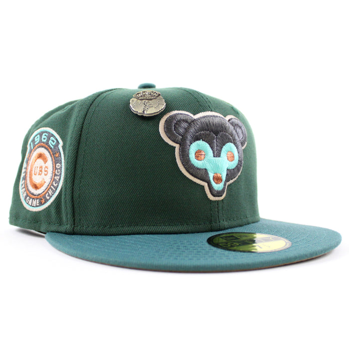 Chicago Cubs 1962 All Star Game New Era 59Fifty Fitted Hat (Zombie Pack Pack Green Pine Green Khaki Under Brim)