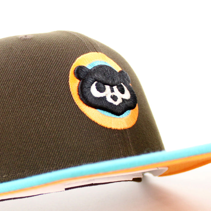 Chicago Cubs 1990 All Star Game New Era 59Fifty Fitted Hat (Walnut Teal Orange Under Brim)