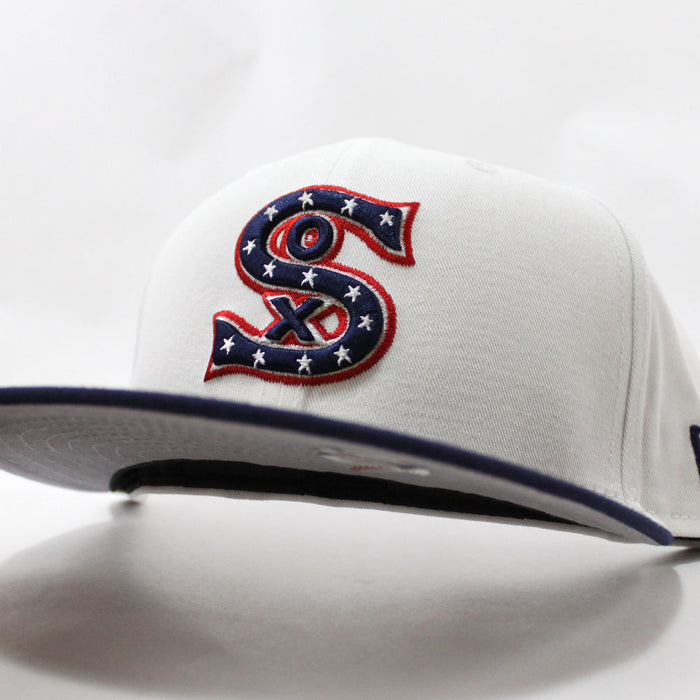 Chicago White Sox 1917 New Era Fitted 59Fifty Hat (White Navy Gray Under Brim)