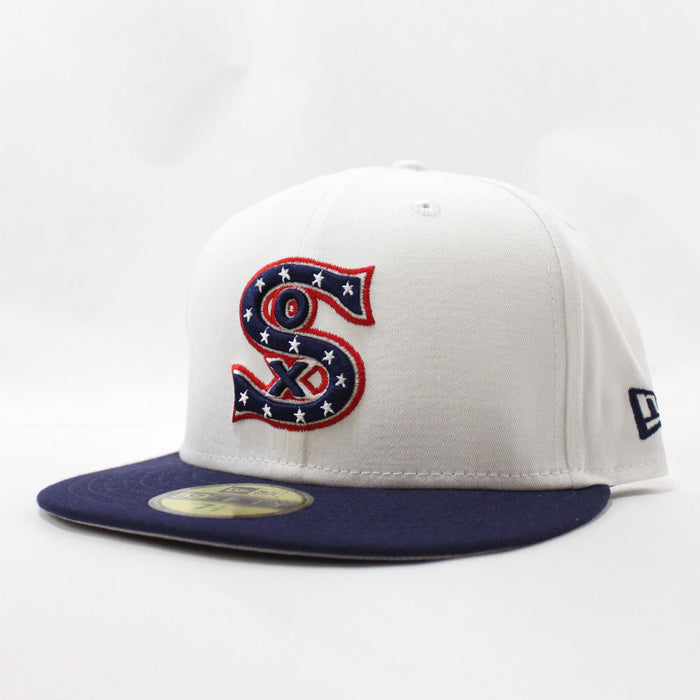 Chicago White Sox 1917 New Era Fitted 59Fifty Hat (White Navy Gray Under Brim)