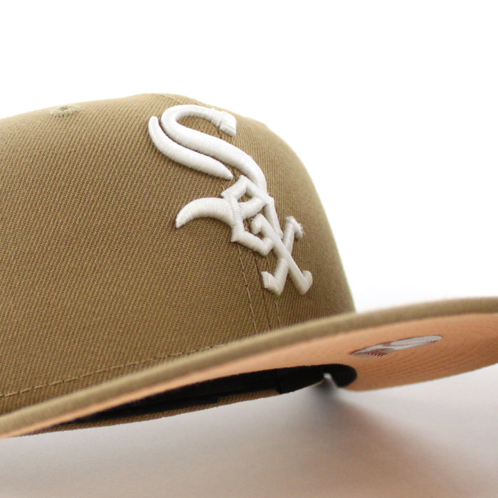 Chicago White Sox 2003 All-Star Game Patch New Era Fitted 59Fifty Hat (GITD Khaki Peach Under Brim)