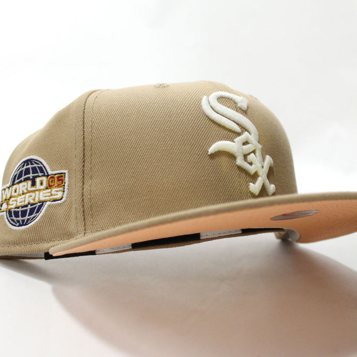 Chicago White Sox 2005 World Series New Era 59Fifty Fitted Hat (GITD Camel Peach Under Brim)