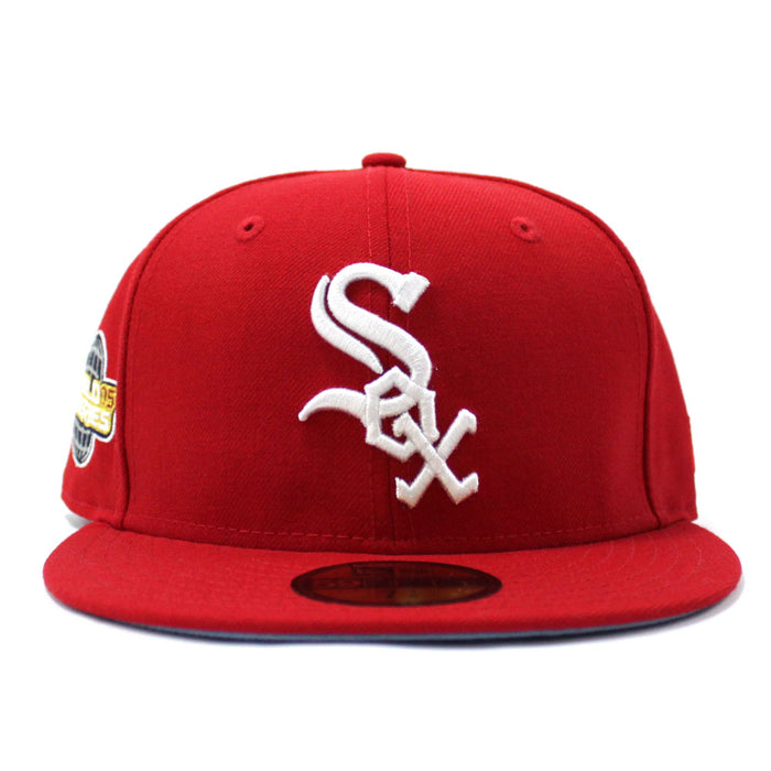 Chicago White Sox 2005 World Series New Era Fitted 59Fifty Hat (Red Sky Blue Under Brim)