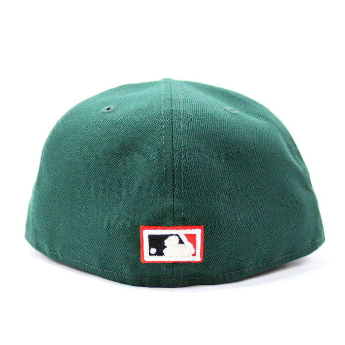 Chicago White Sox Deep Dish Comiskey Park Patch New Era Fitted 59Fifty Hat (Glow in the Dark Logo Green Red Under Brim)