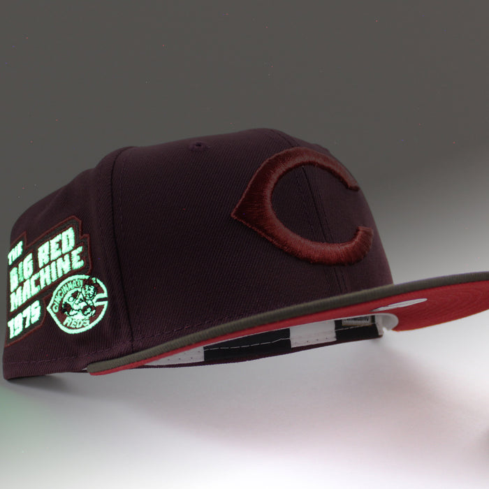 Cincinnati Reds The Big Red Machine 1975 New Era 59Fifty Fitted Hat (Maroon Walnut Red Under Brim)