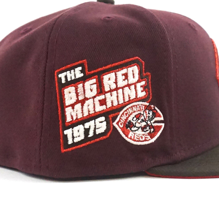 Cincinnati Reds The Big Red Machine 1975 New Era 59Fifty Fitted Hat (Maroon Walnut Red Under Brim)