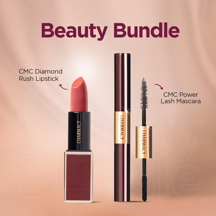 CMC DIAMOND RUSH LIPSTICK+ POWER LASH MASCARA - Pack of 2 (Bundle)