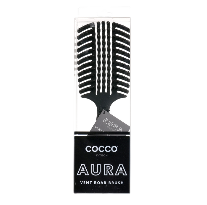 COCCO® Aura Vent Boar Brush (Black)