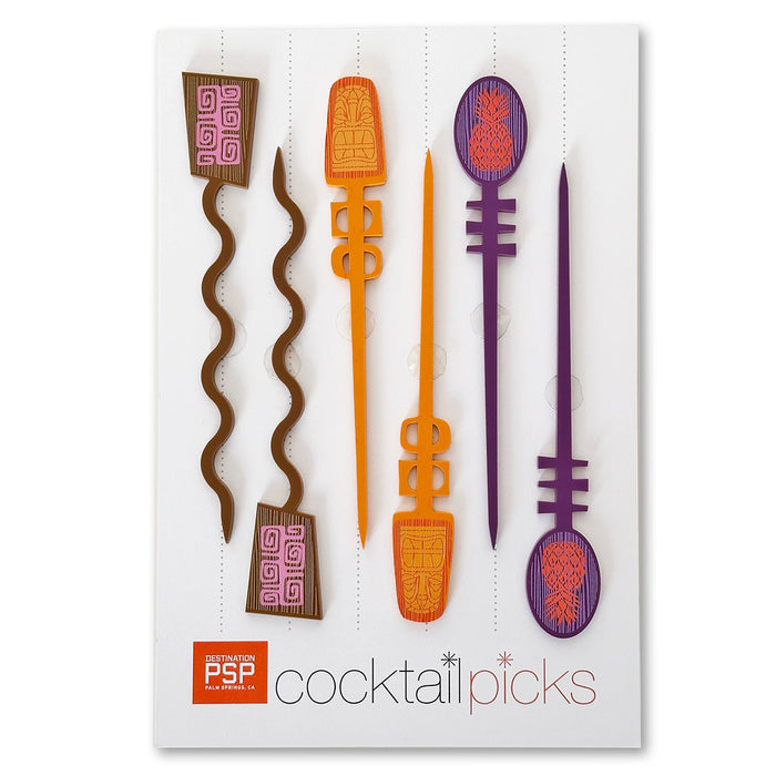 Cocktail Pick Set - Tiki - Orange - Destination PSP