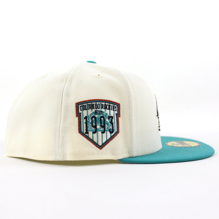 Colorado Rockies 1993 All Star Game Era 59Fifty Fitted Hat (Chrome White Teal Gray Under Brim)